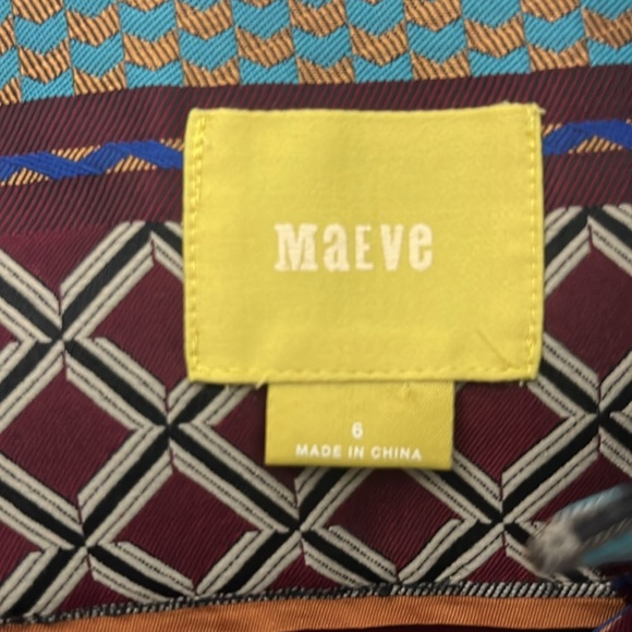 Anthropologie Maeve Audra Jacquard Metallic
Geometric Tribal Mini Skirt Size 6 - Picture 4 of 7